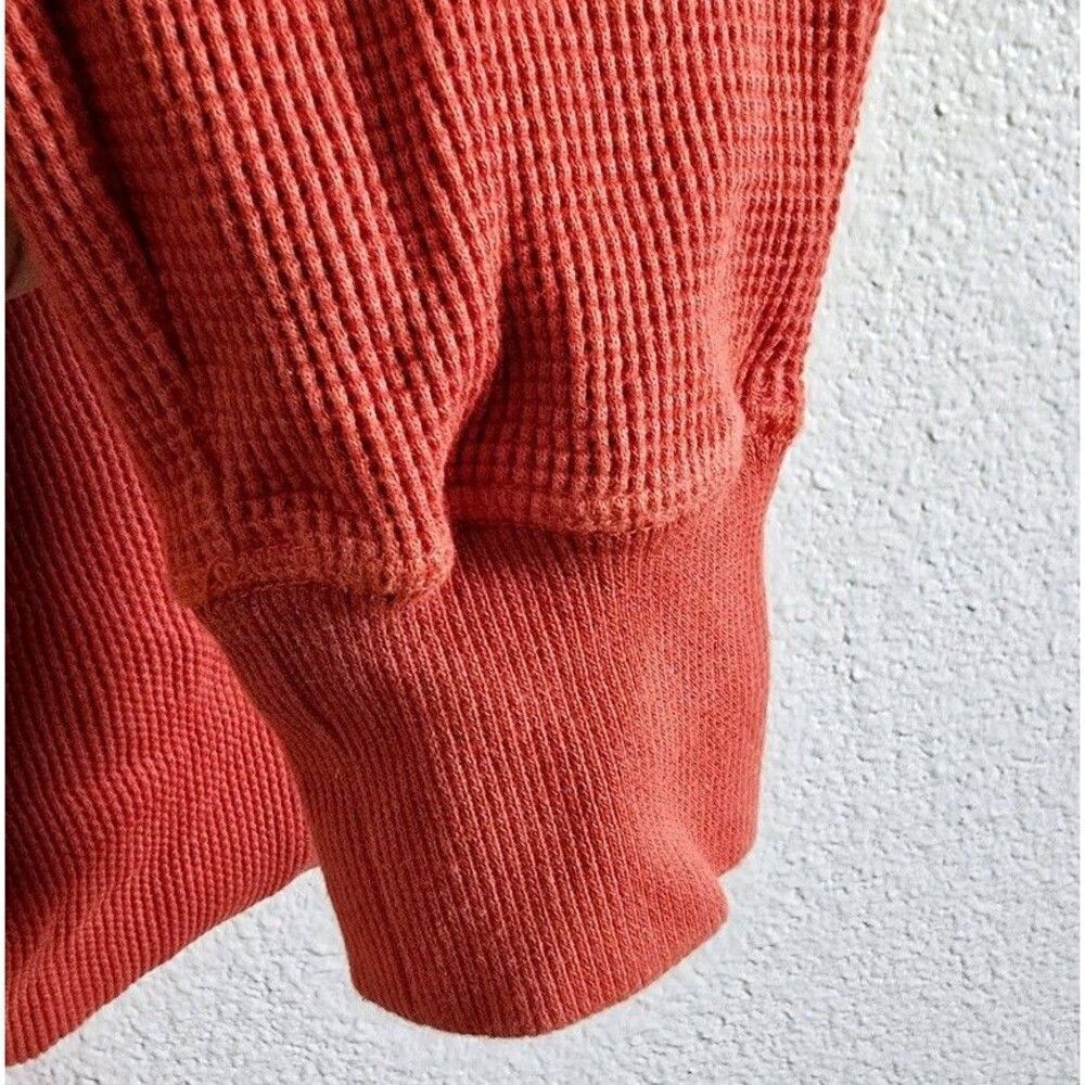 Everlane Waffle Knit Henley One Piece Button Up Jumpsuit in Currant Size XS - Picture 5 of 6